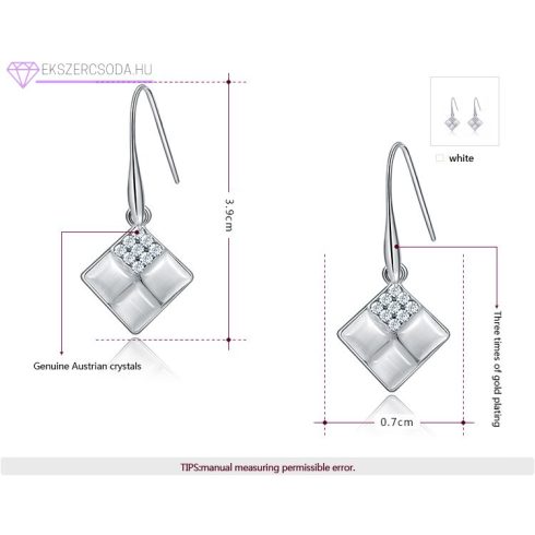 Fehér álmodozás fülbevaló