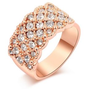 Rose Gold színű kristály gyűrű