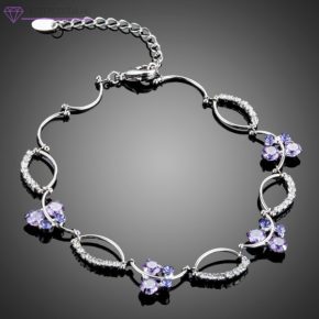 Lila pillangók karkötő